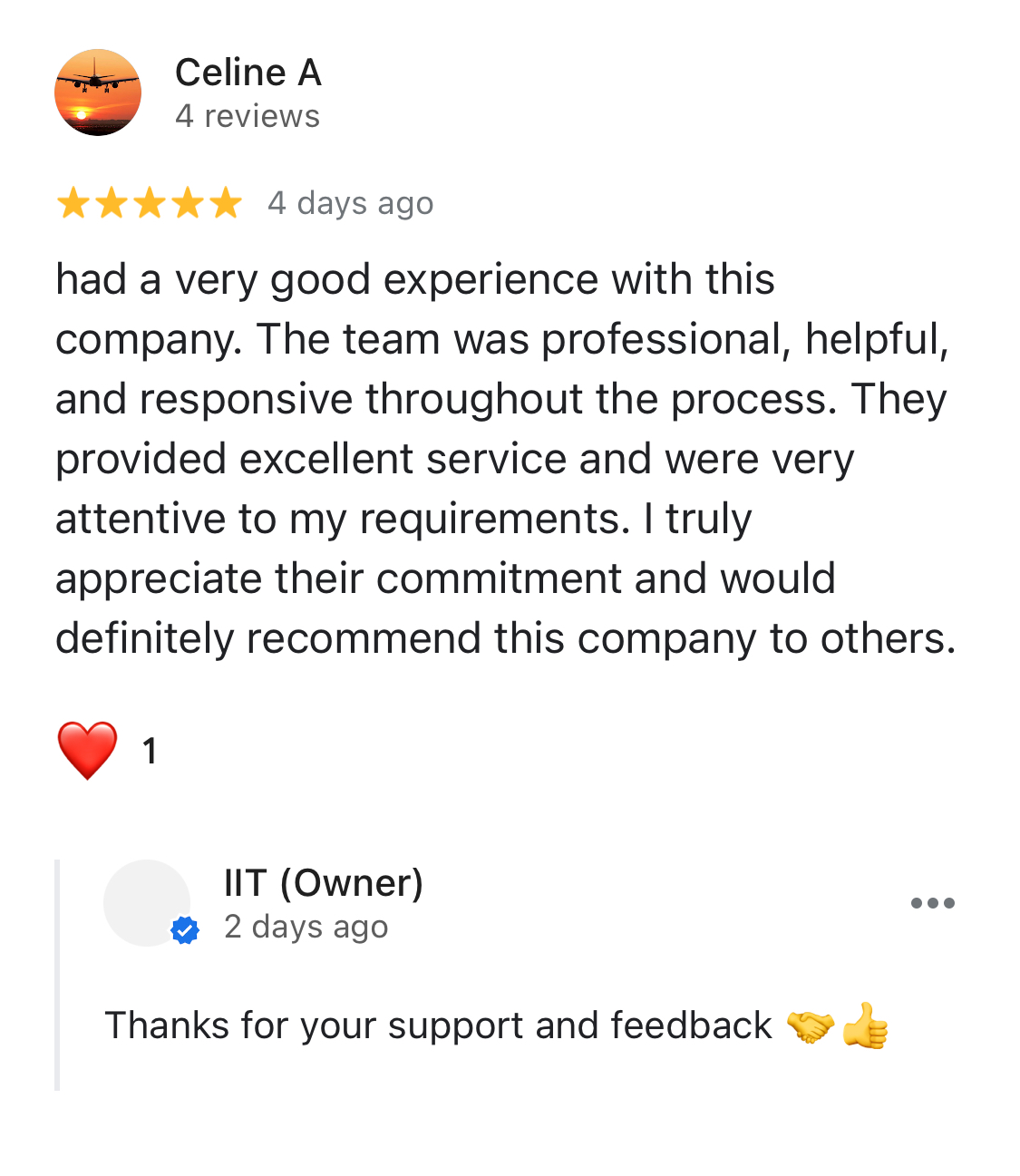 IIT customer feedback poster 5