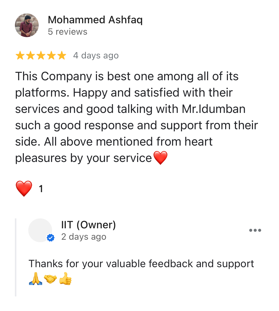 IIT customer feedback poster 8
