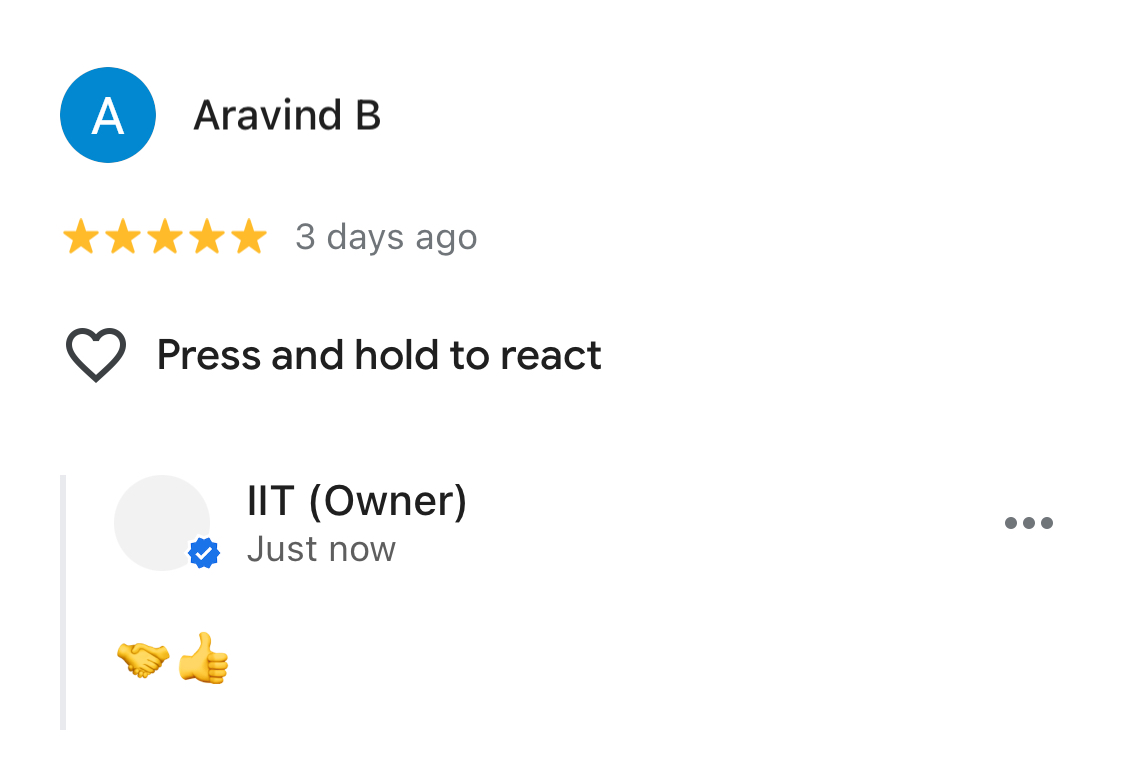IIT customer feedback poster 11
