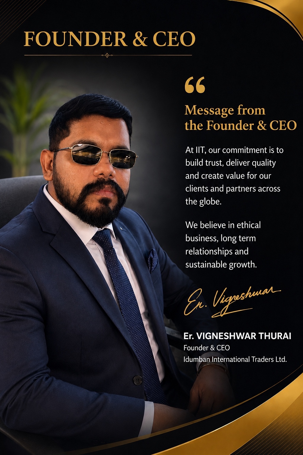 Er. Vigneshwar Thurai - Founder & CEO