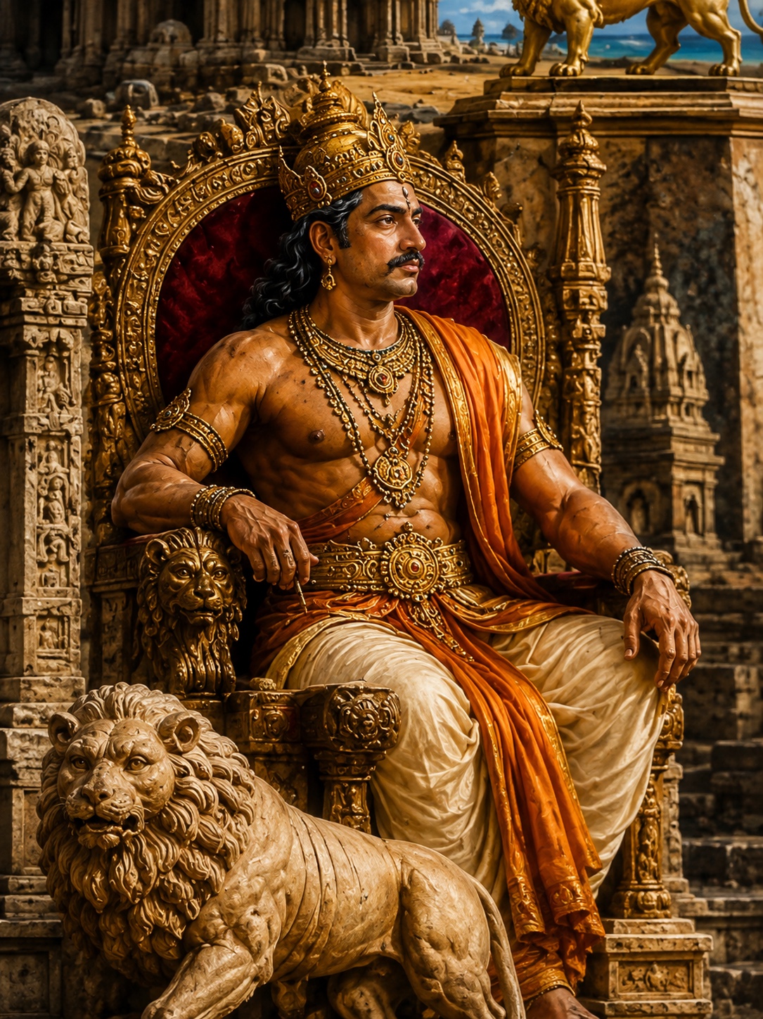 பல்லவர் | Pallava king — artistic historical reconstruction